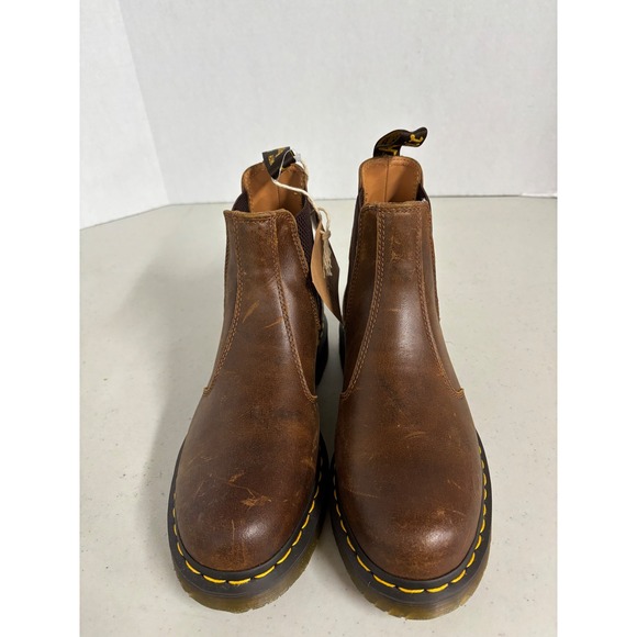 Dr. Martens 2976 SR Brown Leather Chelsea Boots Mens 8 Womens 9 NWT - Picture 4 of 8